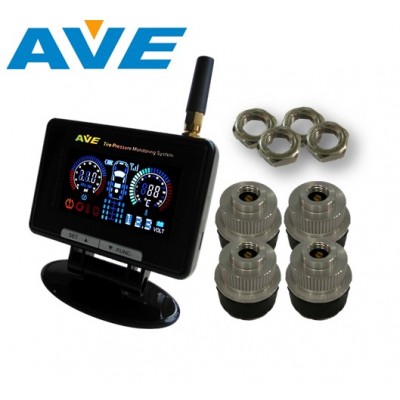 AVE Tire Pressure Monitor System T100 Series External Sensor for Truck and Passenger Car Monitor Up to 27 Tires