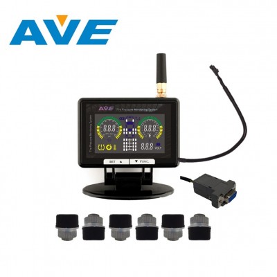 AVE TPMS Color LCD display 6 external sensors Tire Pressure Monitoring System/TPMS/RS232